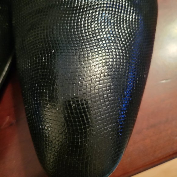 Giovanni Conti Italian black slip on crystal shoes, size 46 European/13 Us - Picture 2 of 16